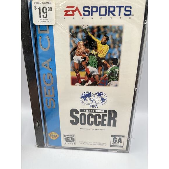 FIFA International Soccer (Sega CD) NEW FACTORY SEALED RARE! With Hang Tab - Picture 2 of 7